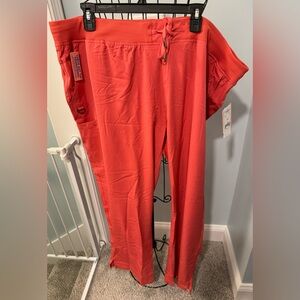 NEW Ava Therese Yoga Scrub Pants Coral 3018 Women Ladies 3X 3XL Zavate